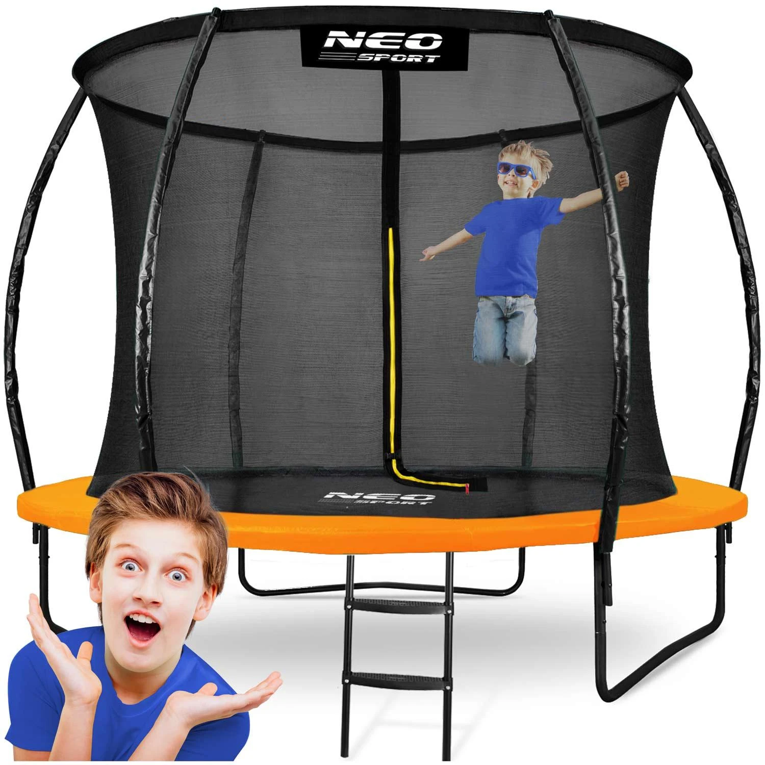 10 pėdų / 312 cm profiliuotas sodo batutas su Neo-Sport vidiniu tinkleliu