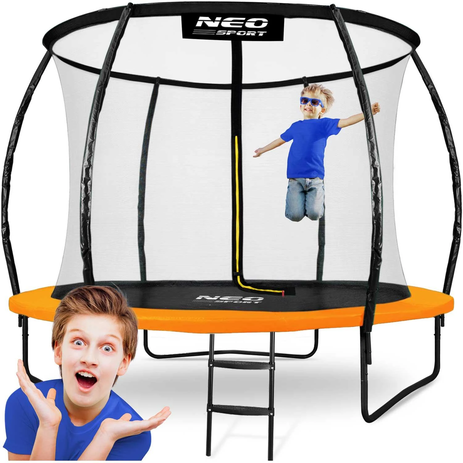 10 pėdų / 312 cm profiliuotas sodo batutas su Neo-Sport vidiniu tinkleliu