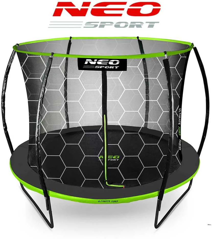 10 pėdų / 312 cm profiliuotas sodo batutas su Neo-Sport vidiniu tinkleliu