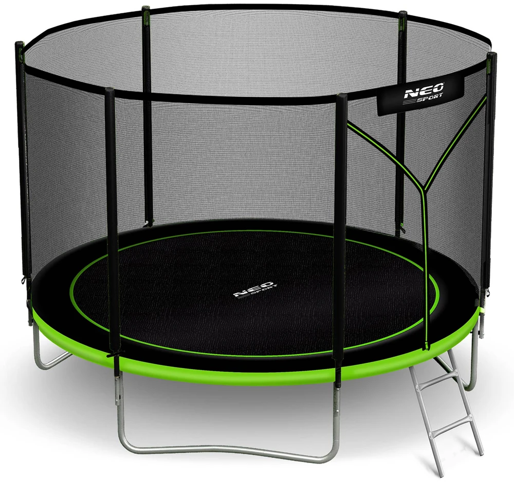10 pėdų / 312 cm sodo batutas su lauko tinkleliu ir Neo-Sport kopėčiomis