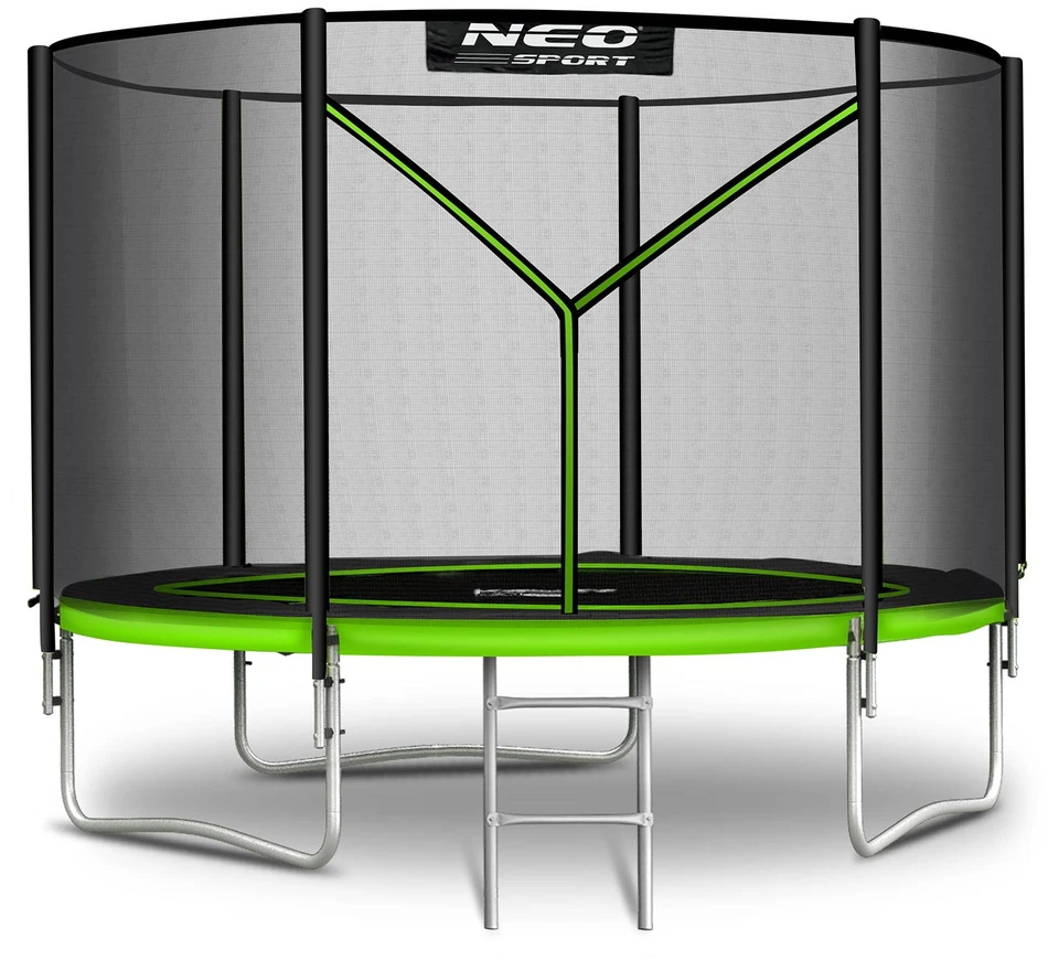 10 pėdų / 312 cm sodo batutas su lauko tinkleliu ir Neo-Sport kopėčiomis