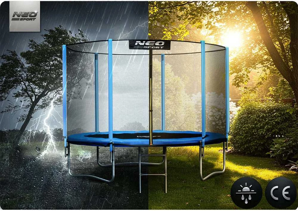 10 pėdų / 312 cm sodo batutas su lauko tinkleliu ir Neo-Sport kopėčiomis