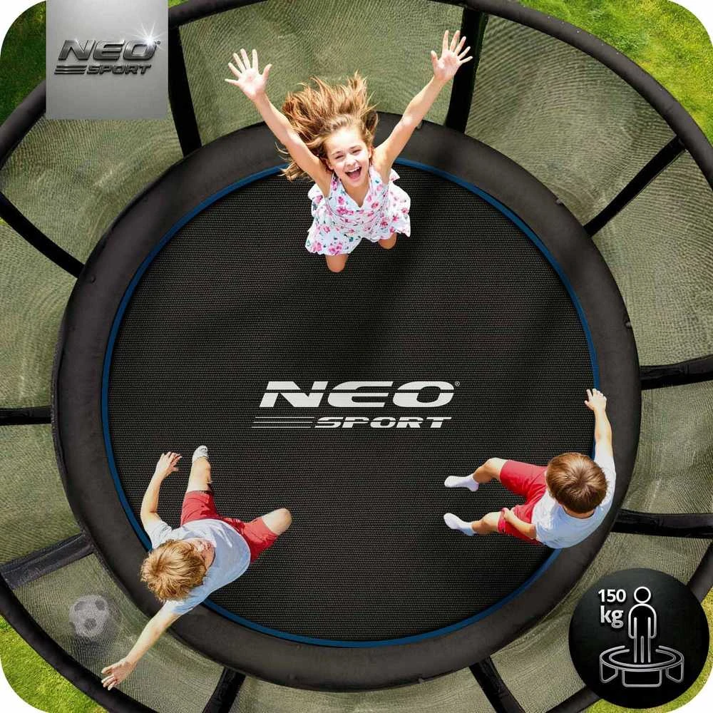 10 pėdų / 312 cm sodo batutas su lauko tinklu ir kopėčiomis „Neo-Sport“