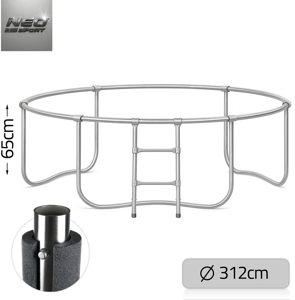 10 pėdų / 312 cm sodo batutas su lauko tinkleliu ir Neo-Sport kopėčiomis
