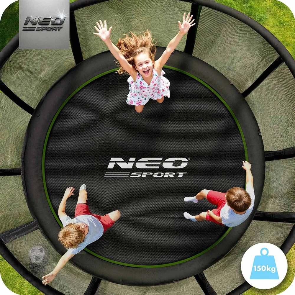 10 pėdų / 312 cm sodo batutas su lauko tinkleliu ir Neo-Sport kopėčiomis
