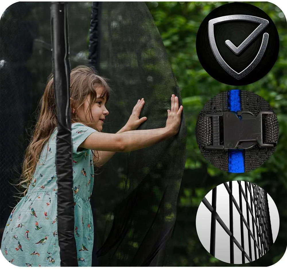 10 pėdų / 312 cm sodo batutas su lauko tinklu ir kopėčiomis „Neo-Sport“
