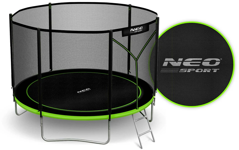 10 pėdų / 312 cm sodo batutas su lauko tinkleliu ir Neo-Sport kopėčiomis