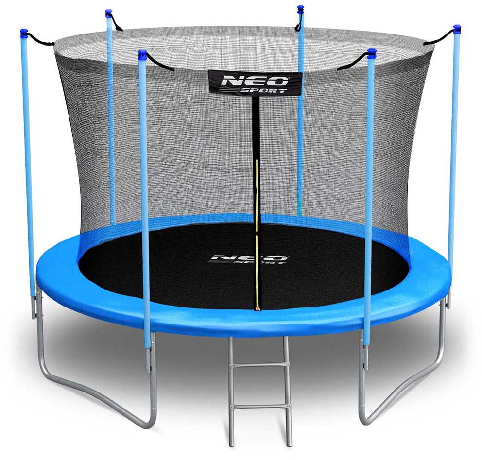 10 pėdų / 312 cm sodo batutas su vidiniu tinklu ir Neo-Sport kopėčiomis