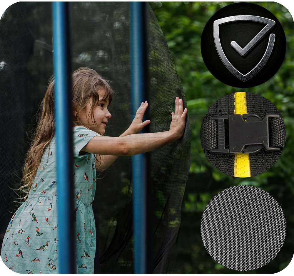 10 pėdų / 312 cm sodo batutas su vidiniu tinklu ir Neo-Sport kopėčiomis