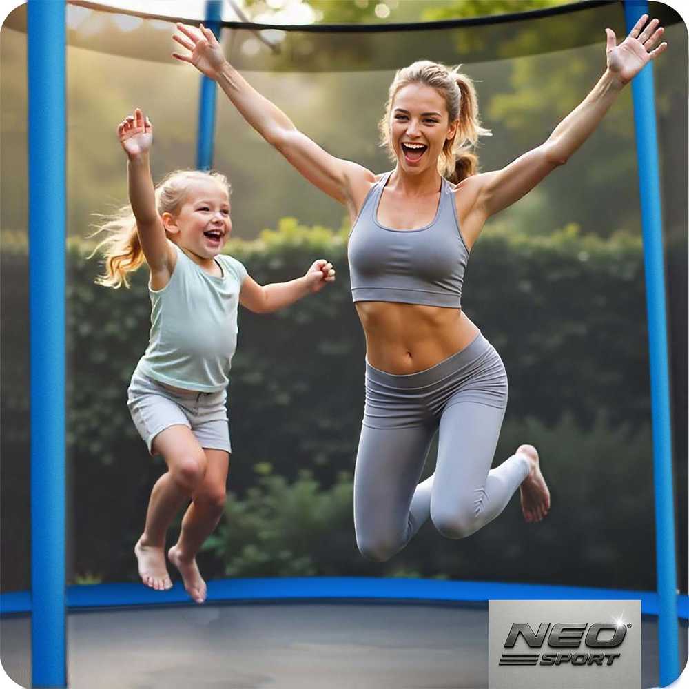 10 pėdų / 312 cm sodo batutas su vidiniu tinklu ir Neo-Sport kopėčiomis