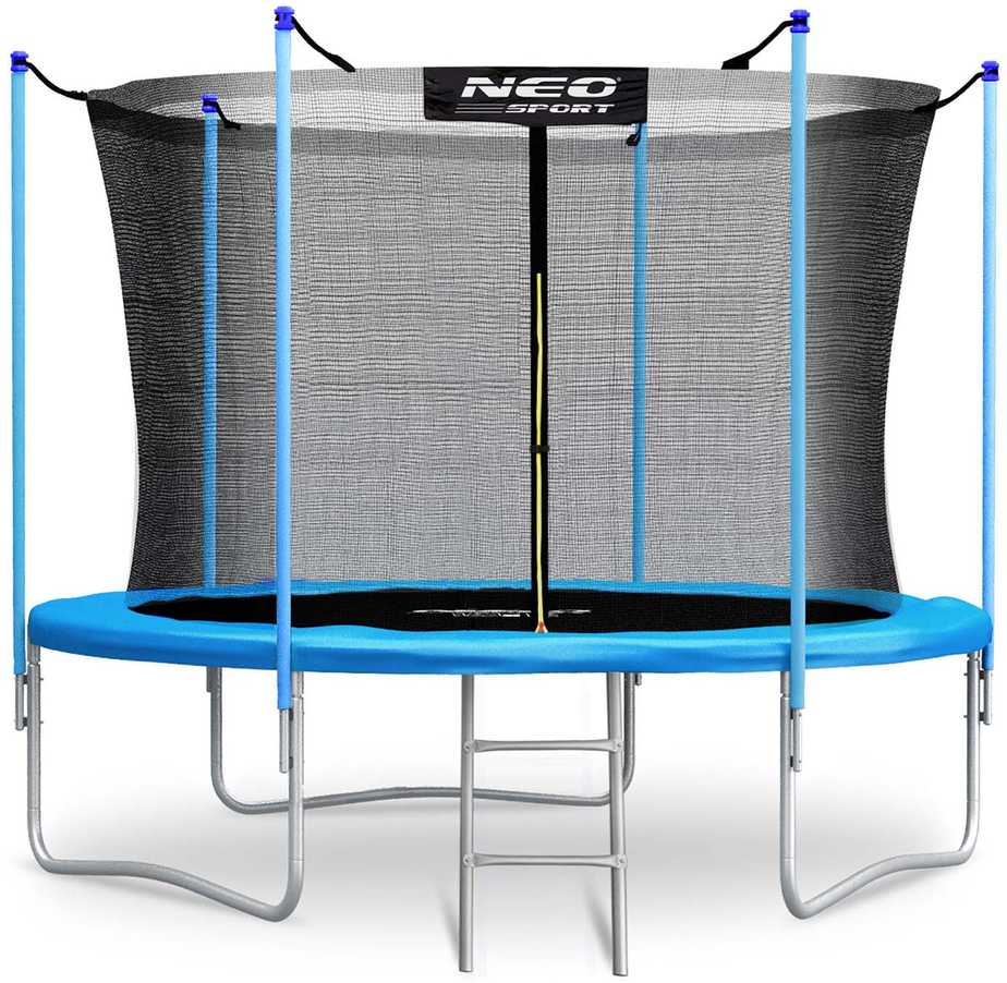 10 pėdų / 312 cm sodo batutas su vidiniu tinklu ir Neo-Sport kopėčiomis