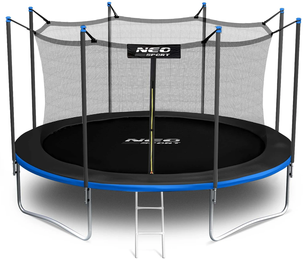 13 pėdų / 404 cm sodo batutas su vidiniu tinklu ir Neo-Sport kopėčiomis