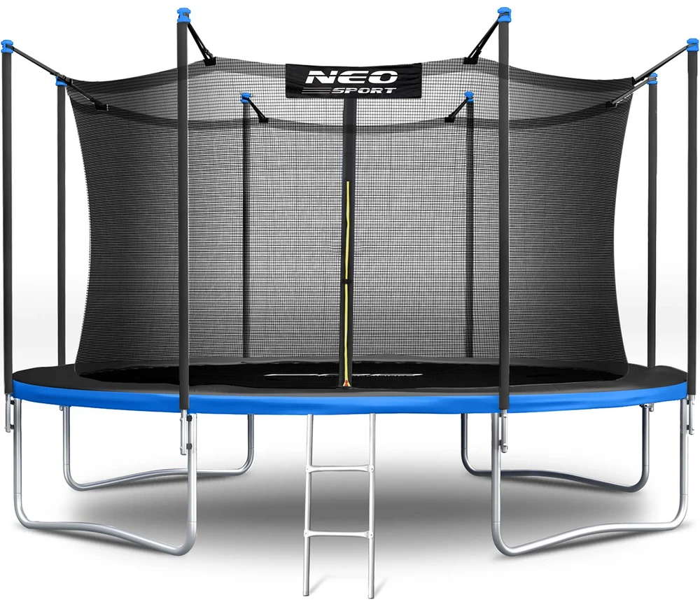 13 pėdų / 404 cm sodo batutas su vidiniu tinklu ir Neo-Sport kopėčiomis