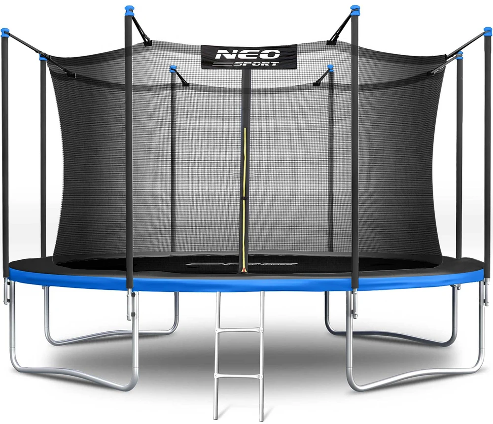 14 pėdų / 435 cm sodo batutas su vidiniu tinklu ir kopėčiomis „Neo-Sport“