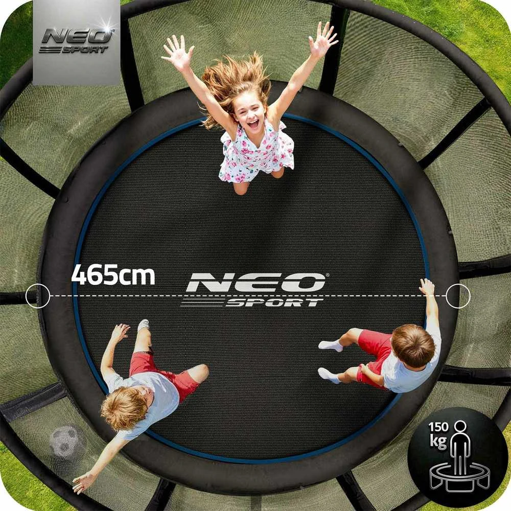 465 cm skersmens Neo-Sport batutas šokinėjantiems vaikams