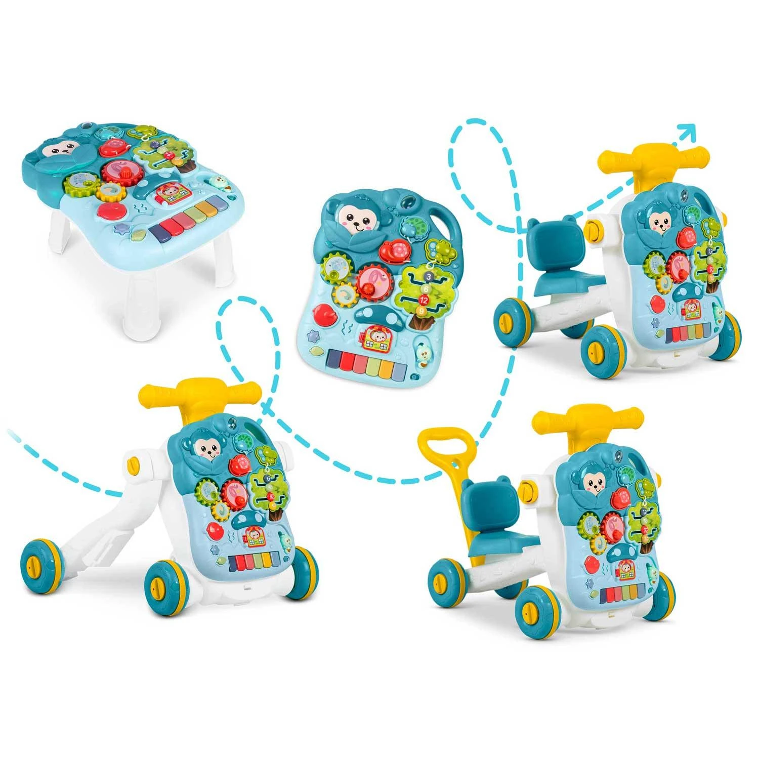 Ricokids 4 viename edukacinis stalas žalias 781500