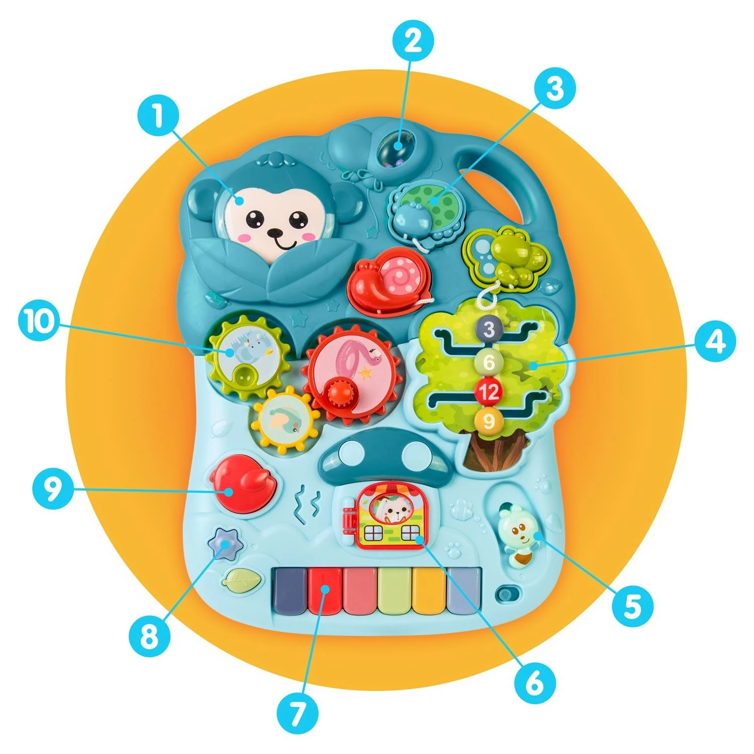 Ricokids 4 viename edukacinis stalas žalias 781500