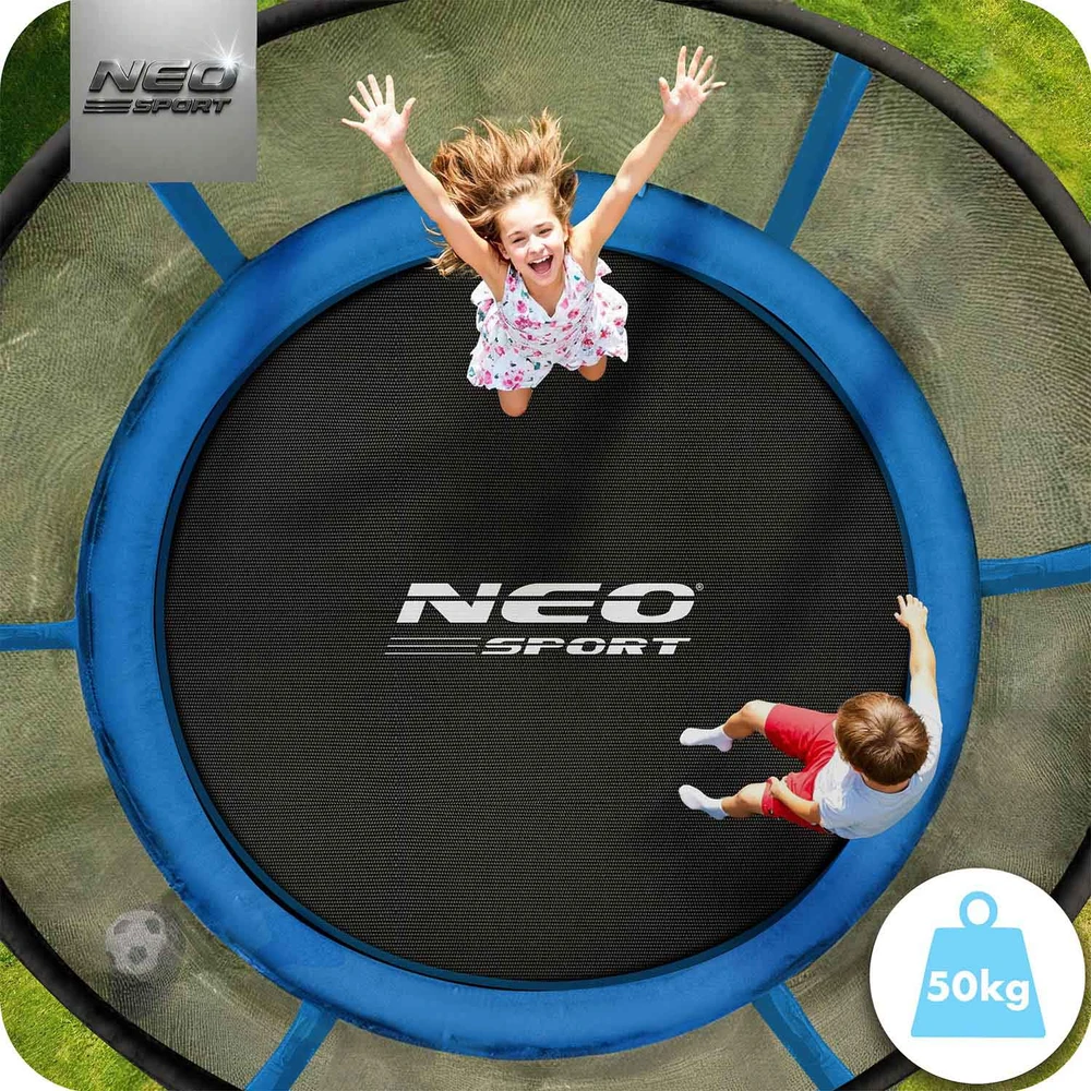 6 pėdų / 183 cm sodo batutas su lauko tinkleliu ir Neo-Sport kopėčiomis