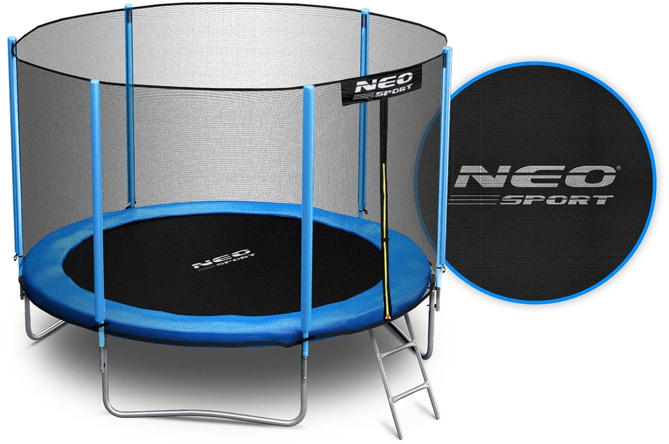 6 pėdų / 183 cm sodo batutas su lauko tinkleliu ir Neo-Sport kopėčiomis