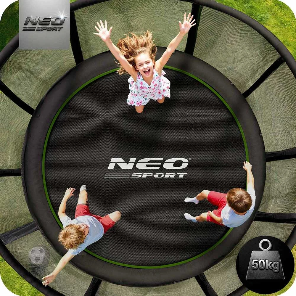 6 pėdų / 183 cm sodo batutas su lauko tinkleliu ir Neo-Sport kopėčiomis