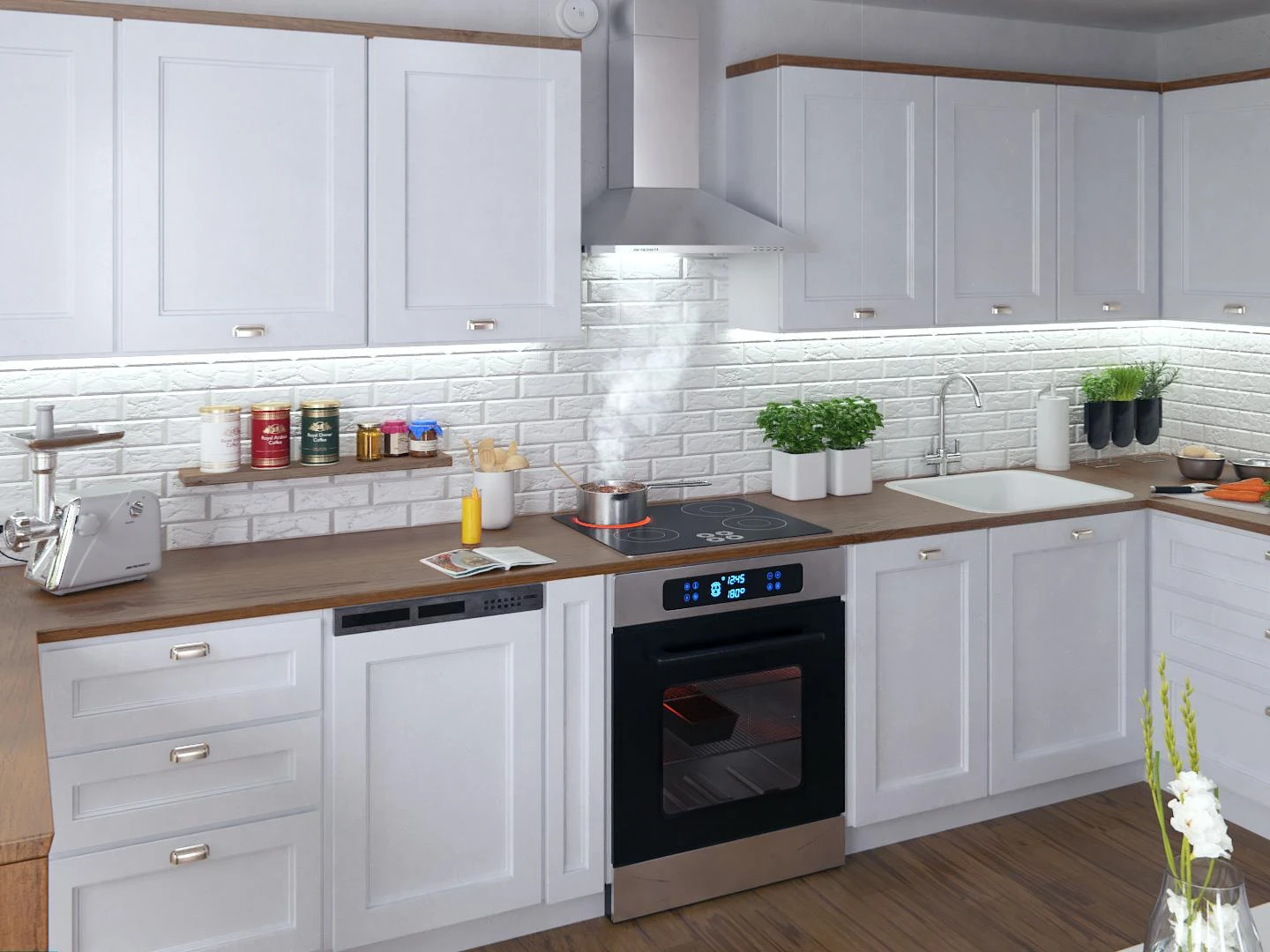 Berdsen BT-213 INOX 60 cm virtuvinis kominys gartraukis