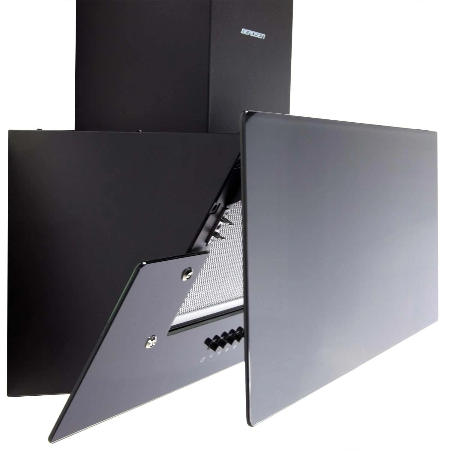 Juodas virtuvinis gartraukis Berdsen BT-211, 60 cm