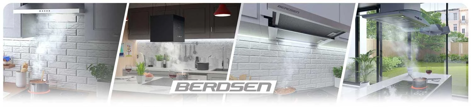 Berdsen BT-215 juodas 60 cm komininis virtuvinis gartraukis