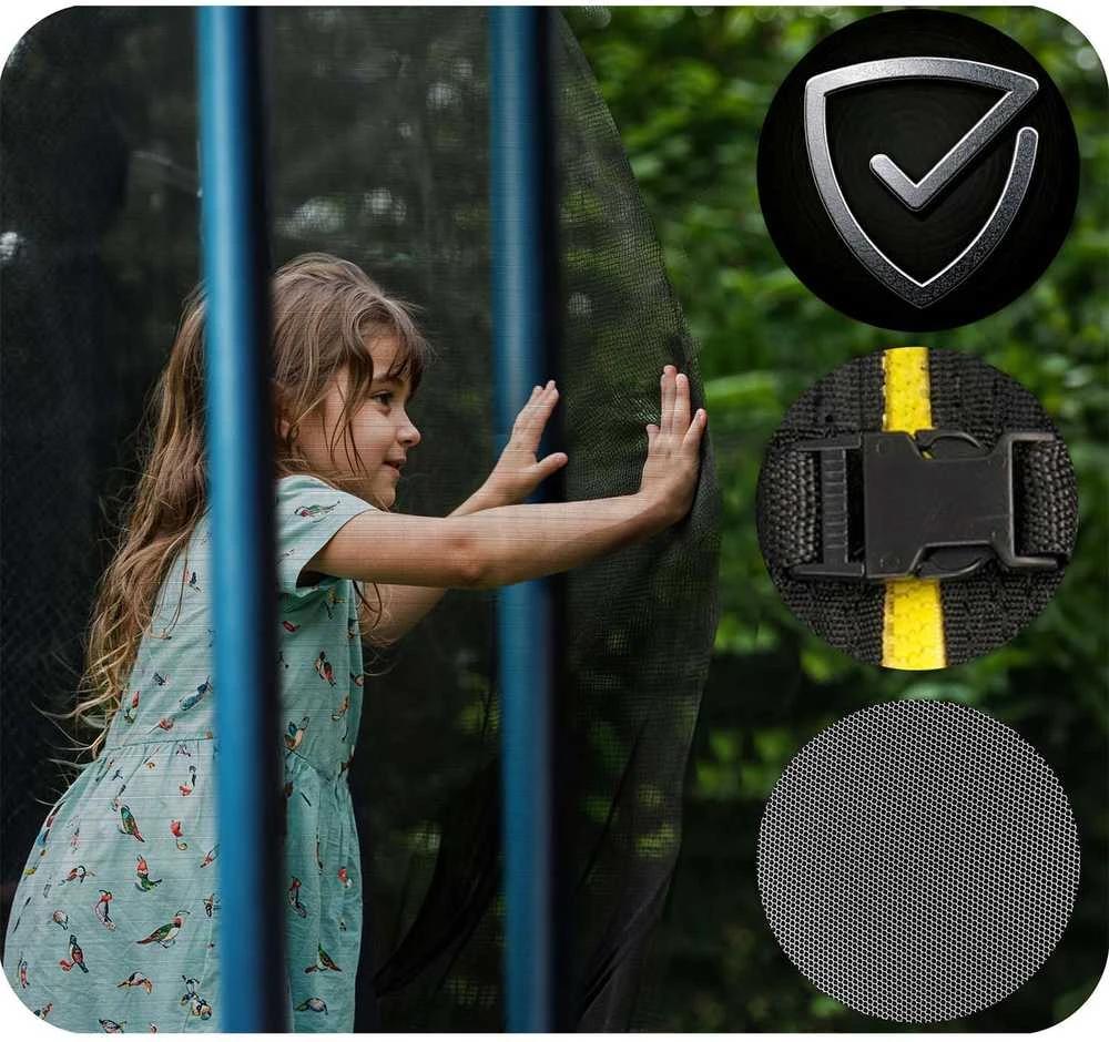 8 pėdų / 252 cm sodo batutas su vidiniu tinklu ir Neo-Sport kopėčiomis