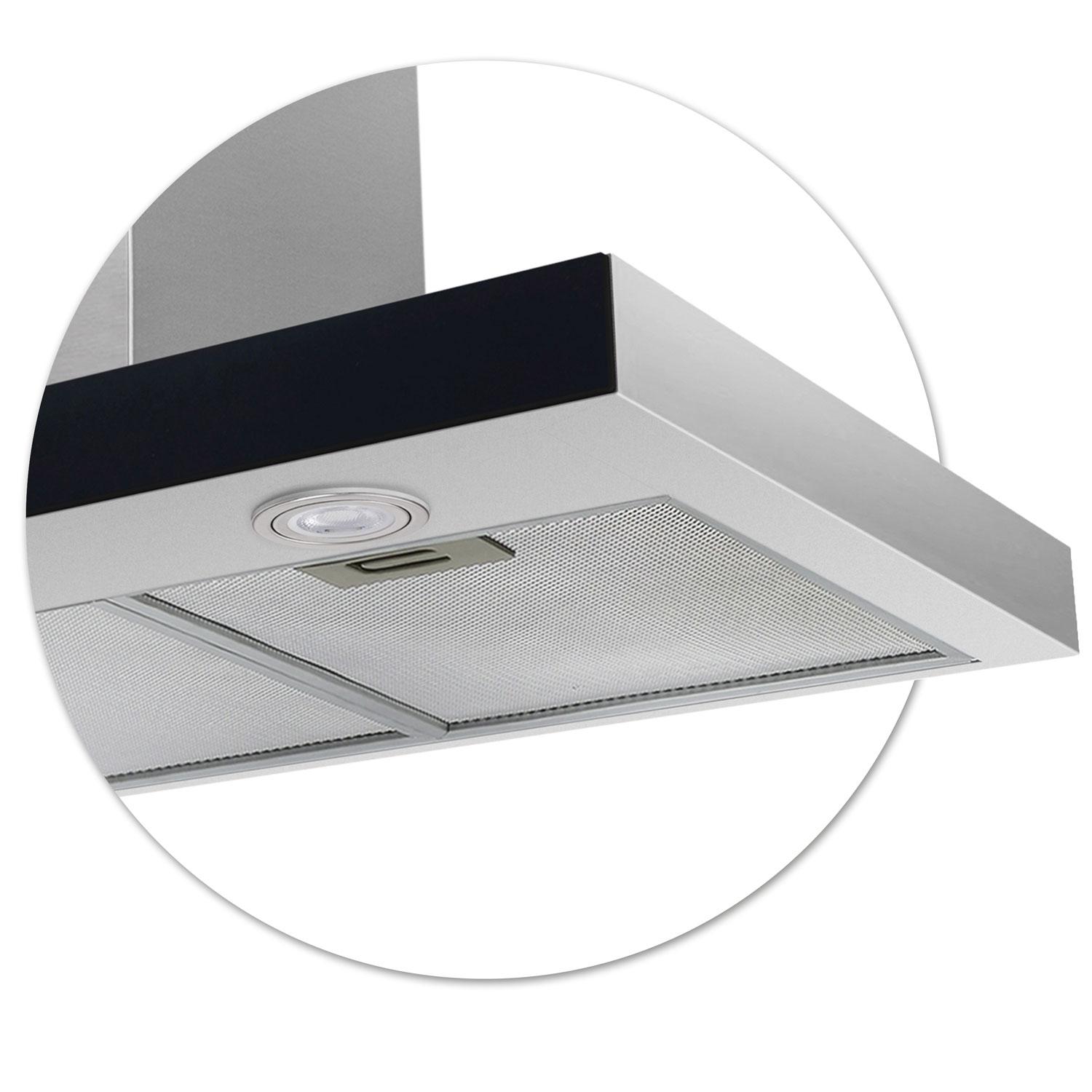 Nono。 90 cm Inox Berdsen BE-90S virtuvinis gartraukis, modelis