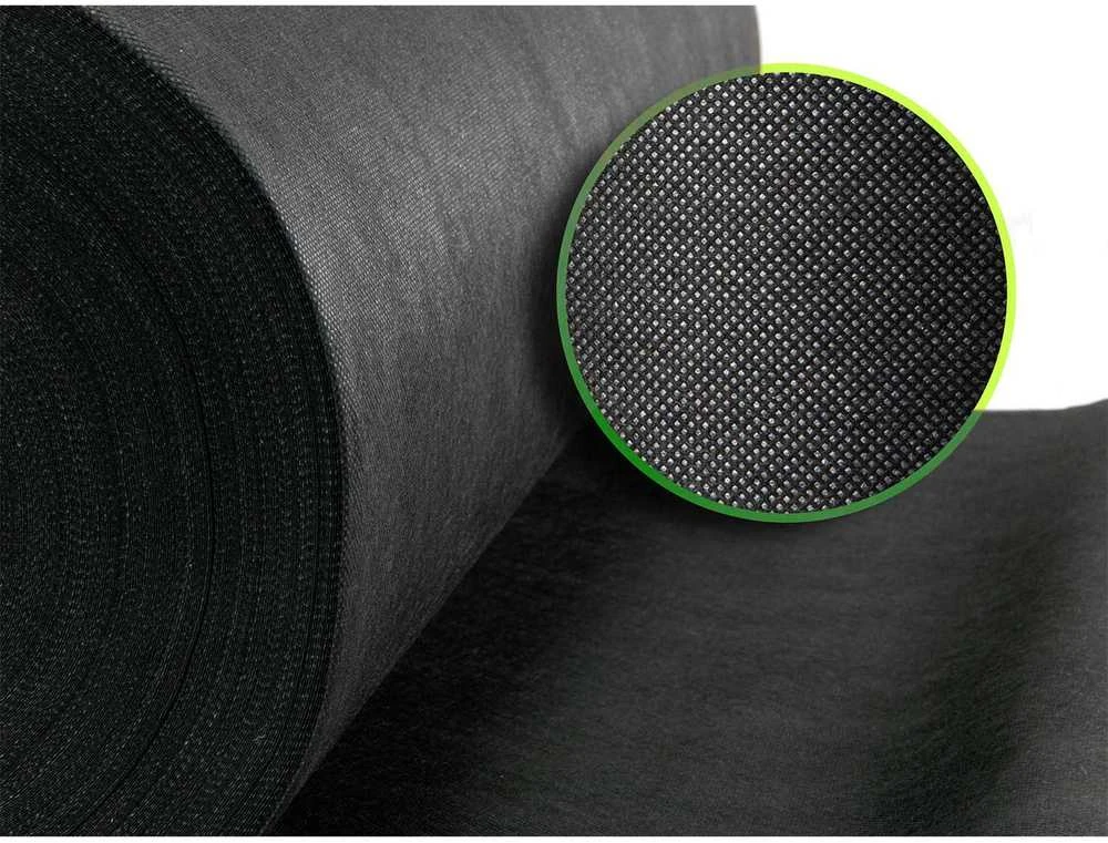 Sodo agrotekstilė 1,6 m x 100 m 90 g/m2 + 100 „Plonos“ smeigtukų - juoda