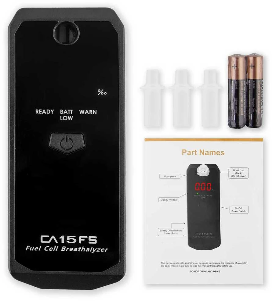 CA 15FS elektrocheminis alkotesteris + kandikliai
