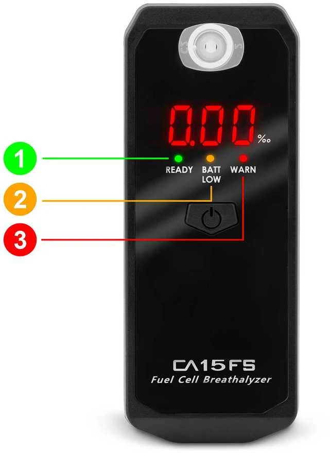 CA 15FS elektrocheminis alkotesteris + kandikliai