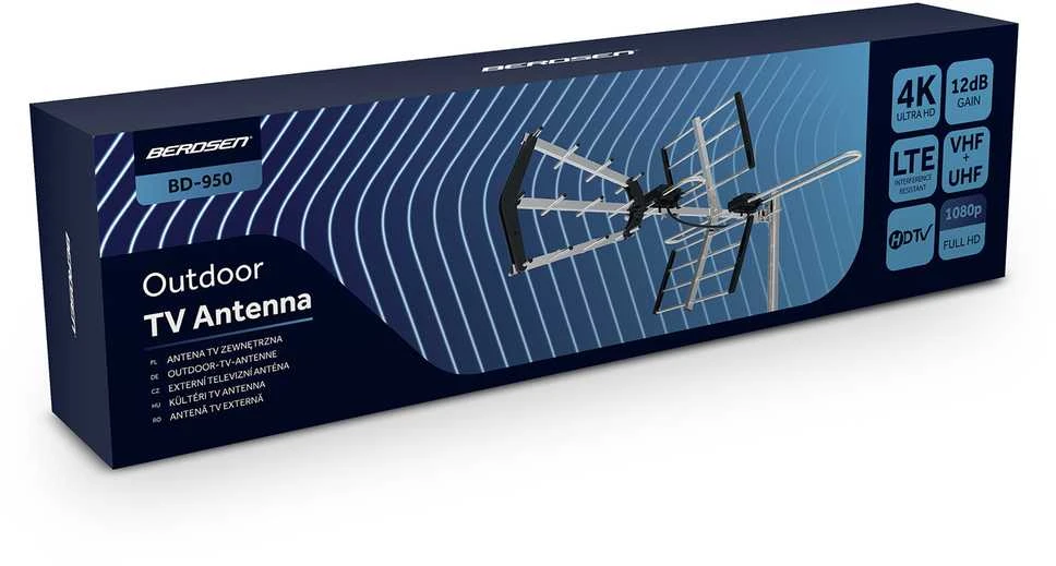 Berdsen BD-950 išorinė kryptinė ultra HD 4K TV antena