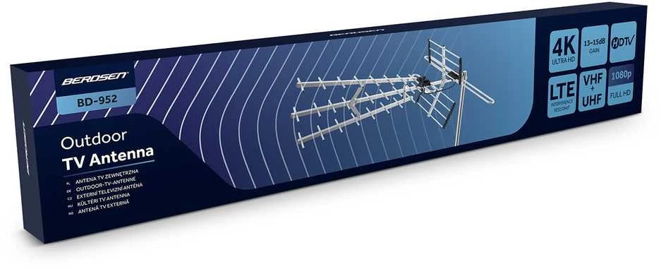 Berdsen BD-952 išorinė kryptinė ultra HD 4K TV antena