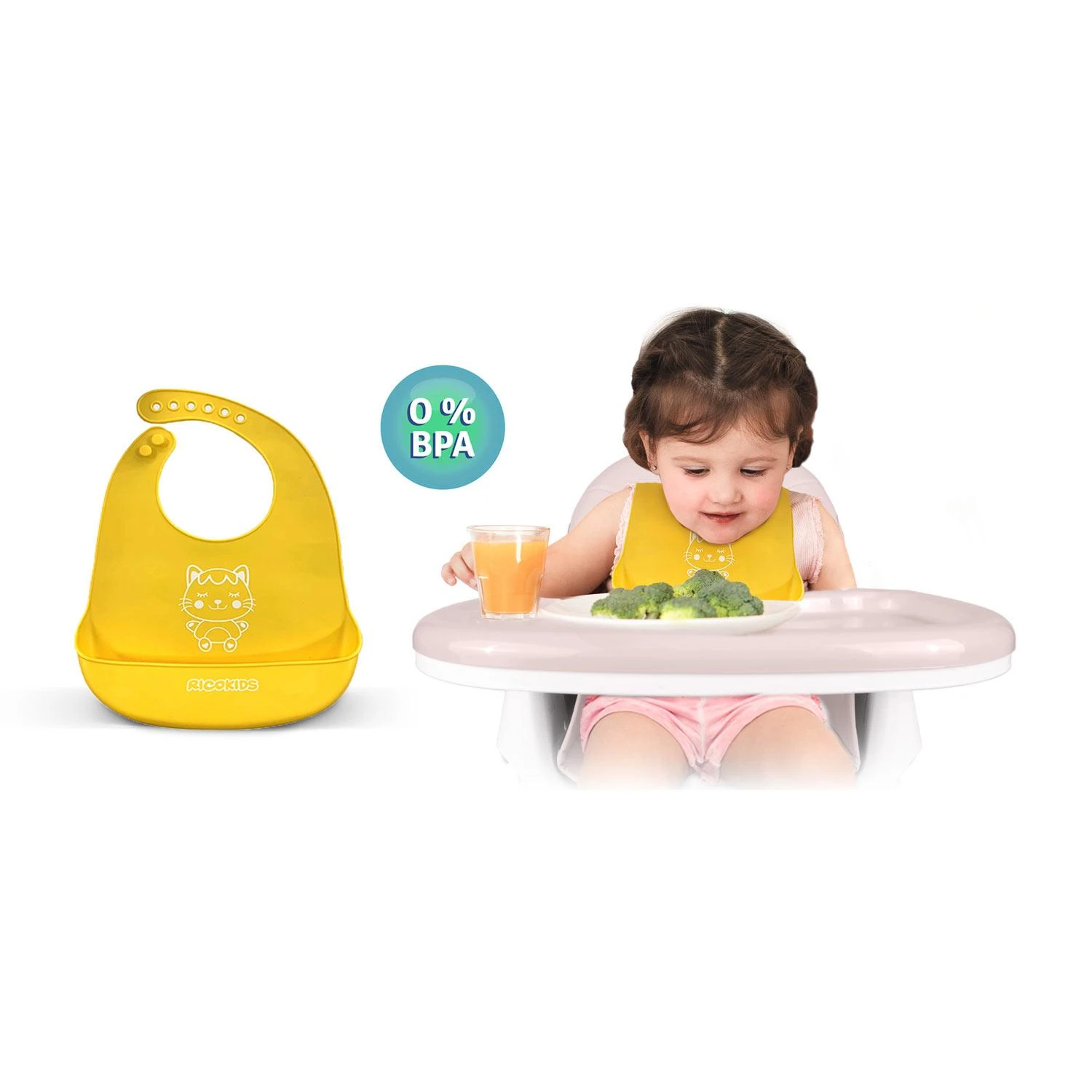 Maitinimo kėdutė Ricokids Milo, rožinė