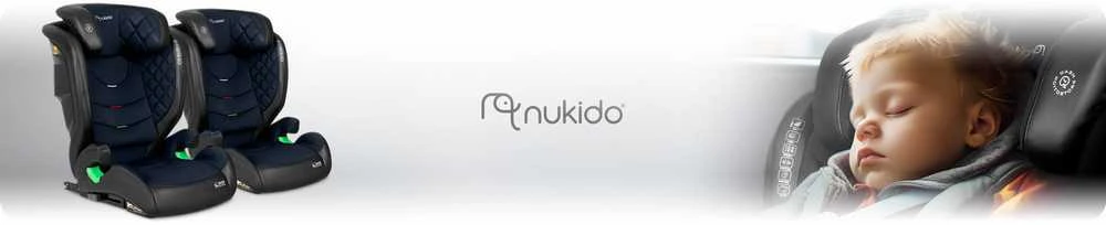 Nukido Louis automobilinė kėdutė, juoda/tamsiai mėlyna, 15-36 kg, ISOFIX