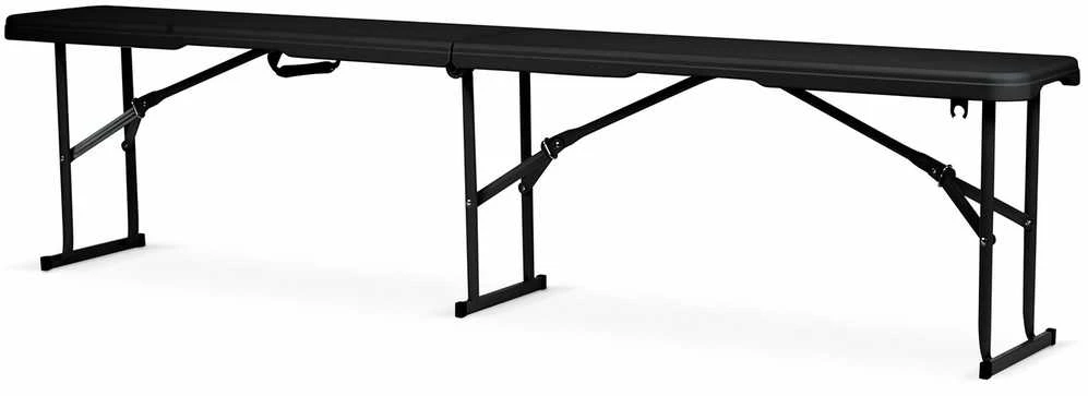 Sulankstomas sodo suolas maitinimo reikmėms, 180 cm, juodas, „Plonos“