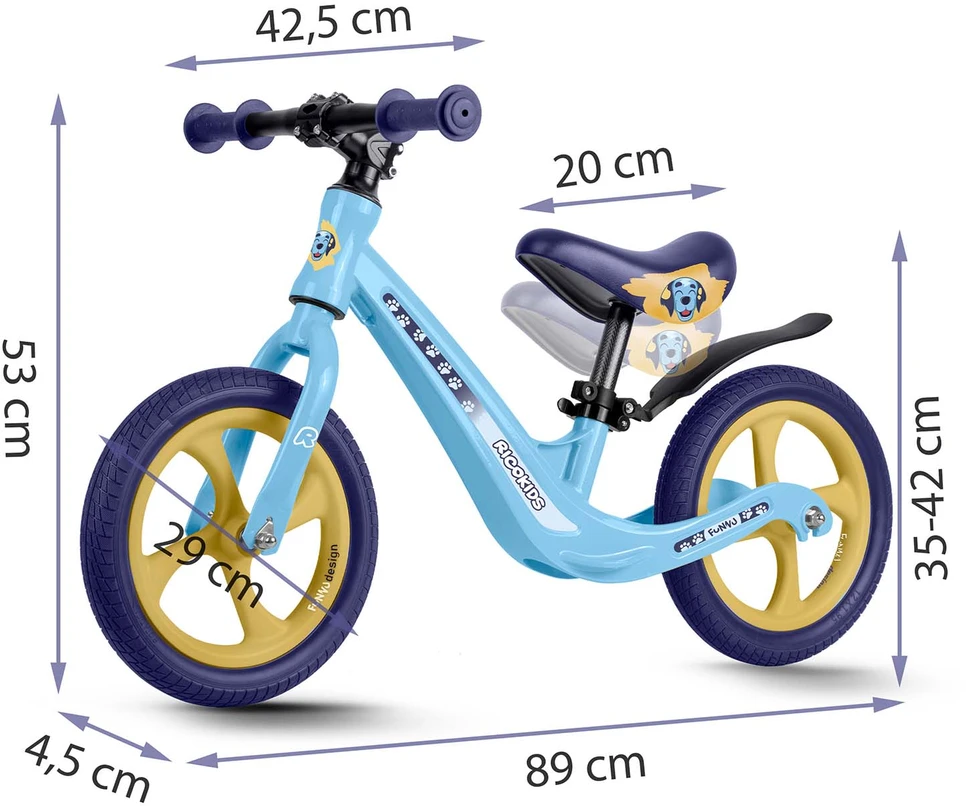 Ricokids FUNNU vaikiškas balansinis dviratukas