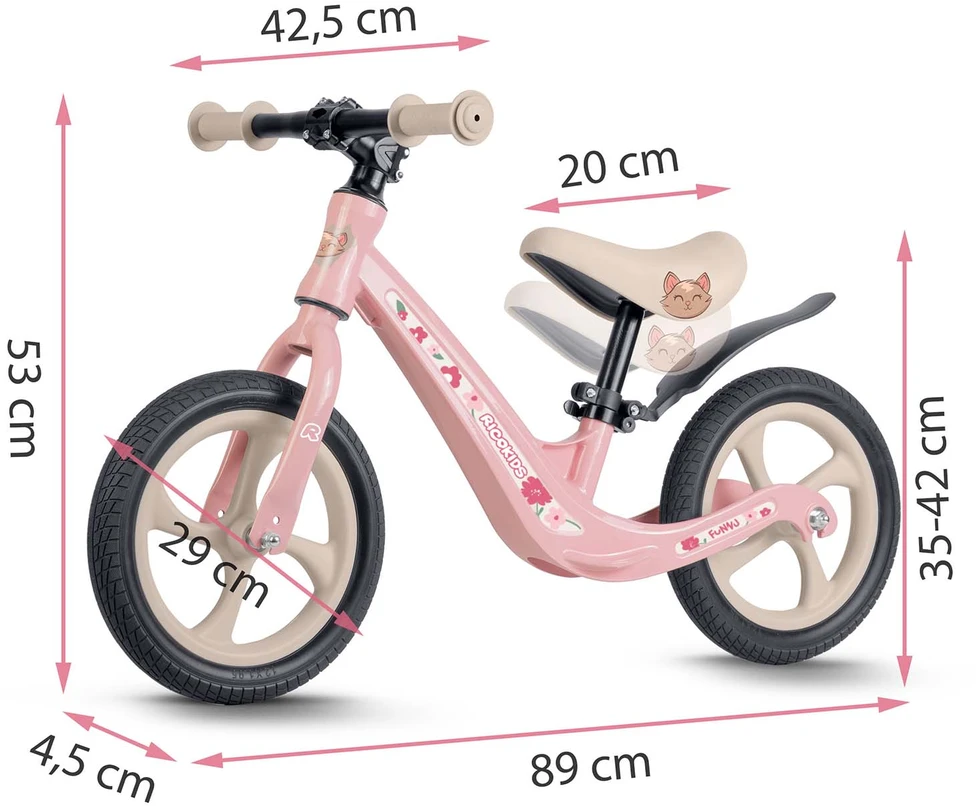 Ricokids FUNNU vaikiškas balansinis dviratukas