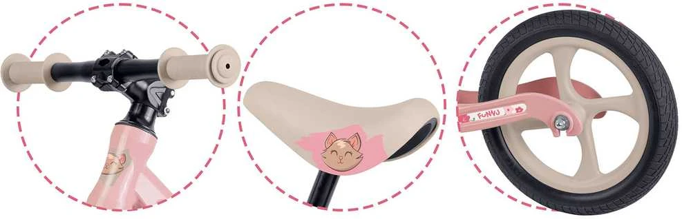 Ricokids FUNNU vaikiškas balansinis dviratukas