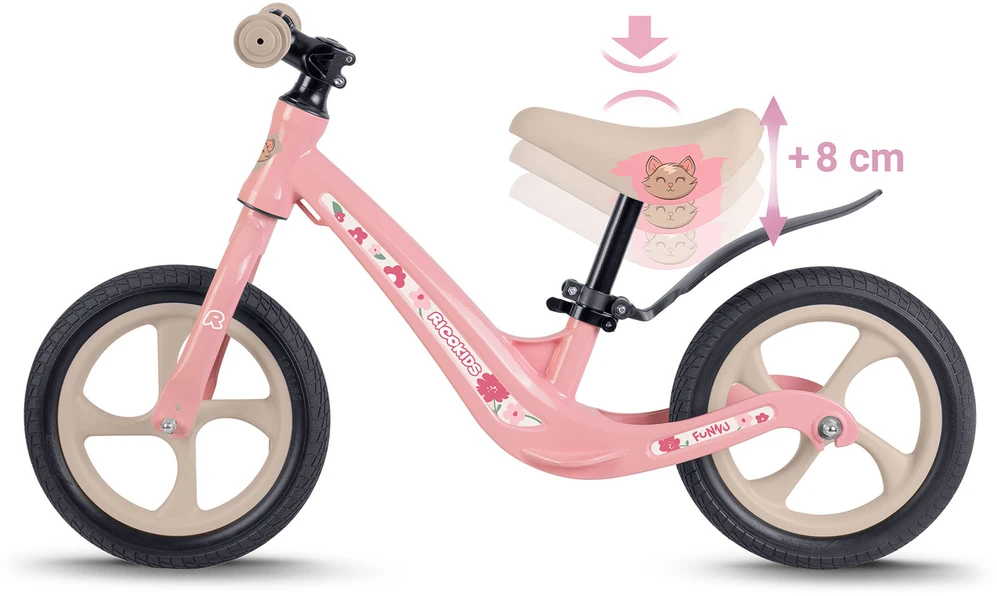 Ricokids FUNNU vaikiškas balansinis dviratukas