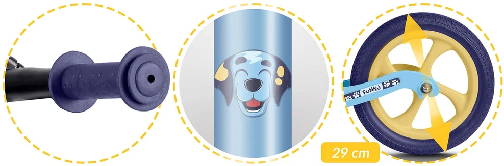 Ricokids FUNNU vaikiškas balansinis dviratukas