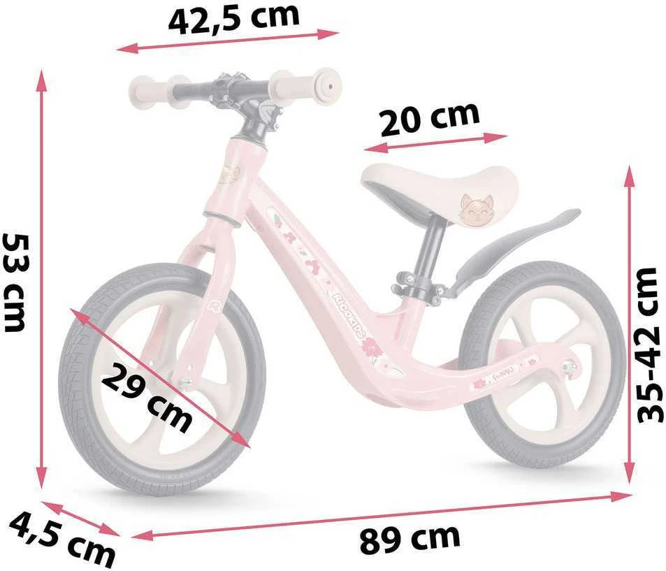 Ricokids FUNNU vaikiškas balansinis dviratukas