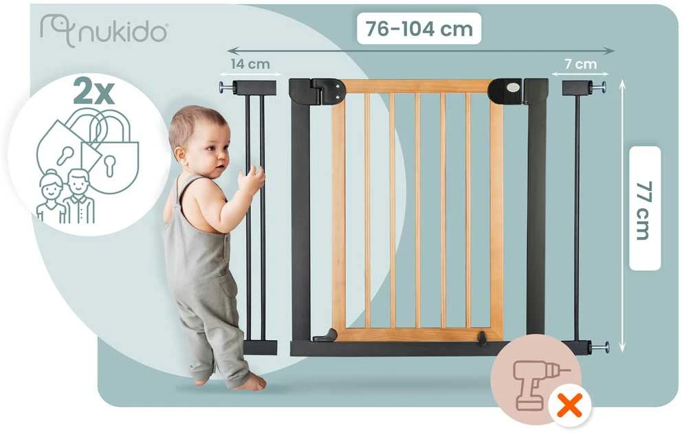 Juodi „Nukido 718200“ apsauginiai varteliai