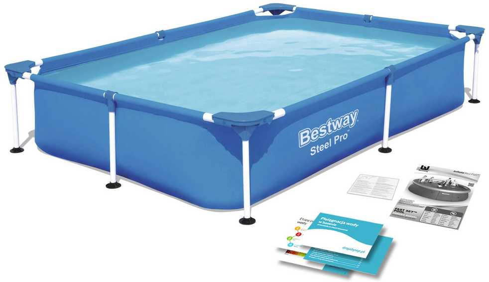 Stačiakampis rėminis baseinas 221x150x43 cm Bestway 56401