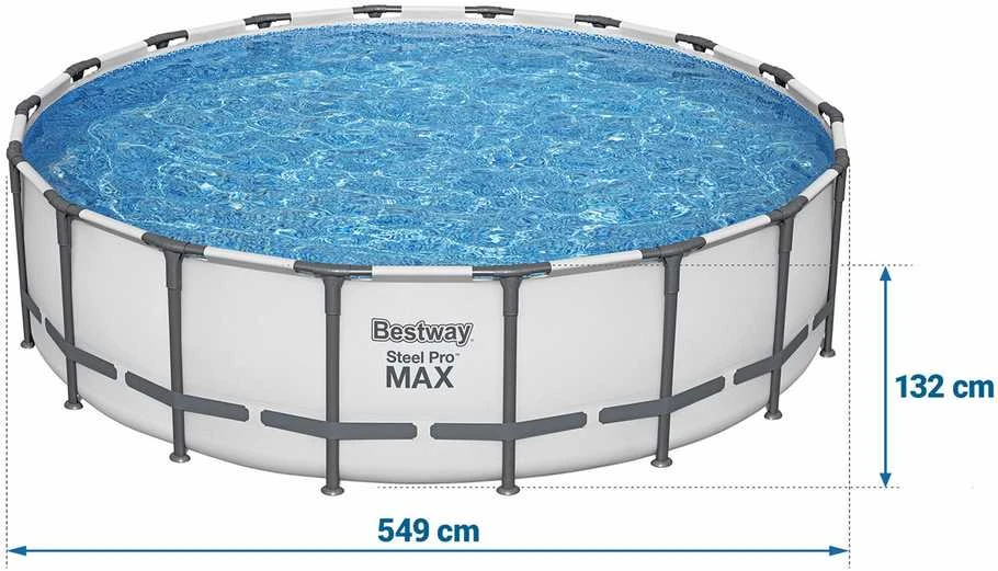 Bestway Karkasinis baseinas SteelPRO 549x132 cm, apvalus