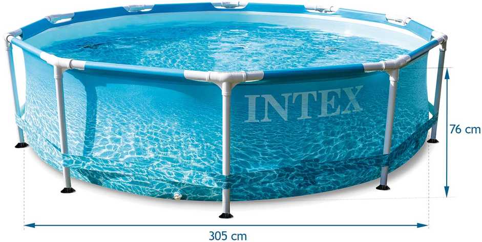 INTEX 28208 baseinas su rėmu 305x76 cm 10in1