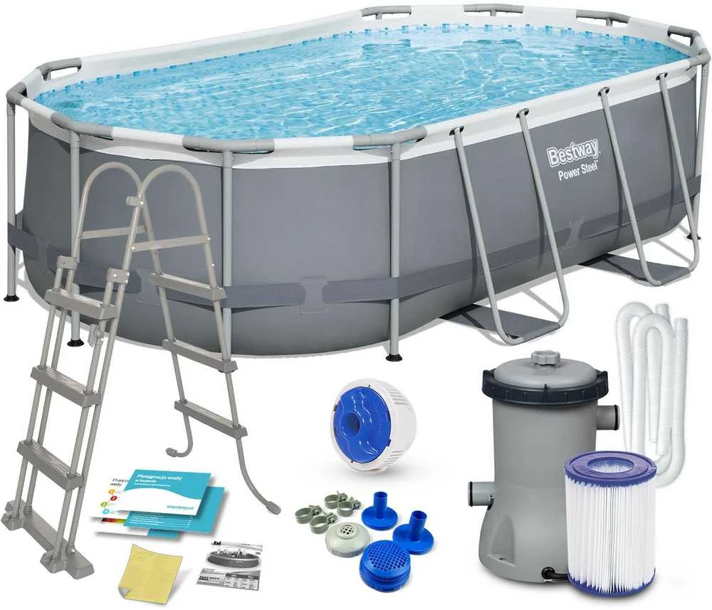 Karkasinis baseinas 427x250x100cm Bestway 8in1 56620