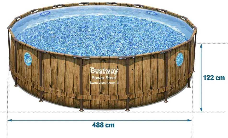 Bestway Stovas baseinui 488 cm x 122 cm, Power Steel Swim VISTA serijos BES