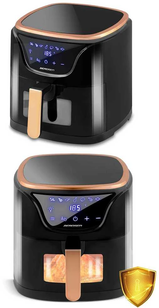 Berdsen Bealiejė oro gruzdintuvė Air Fryer BD-652 juodos ir aukso spalvų